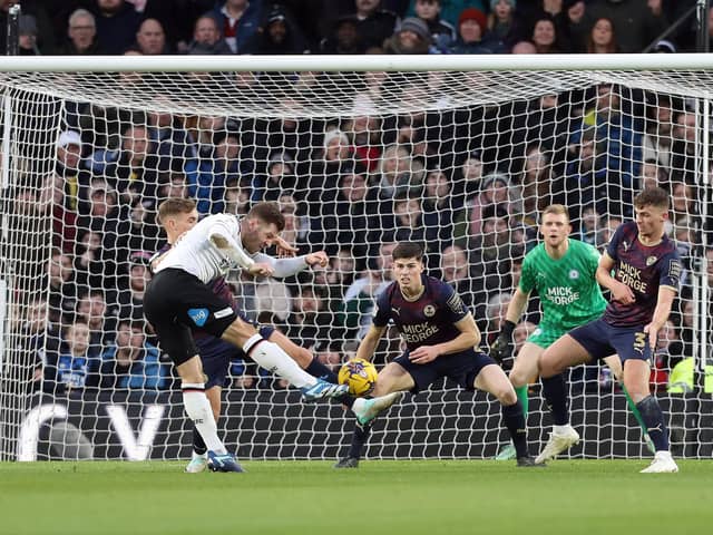 Derby County in action against Posh on New Year's Day. Photo: Joe Dent/theposh.com.