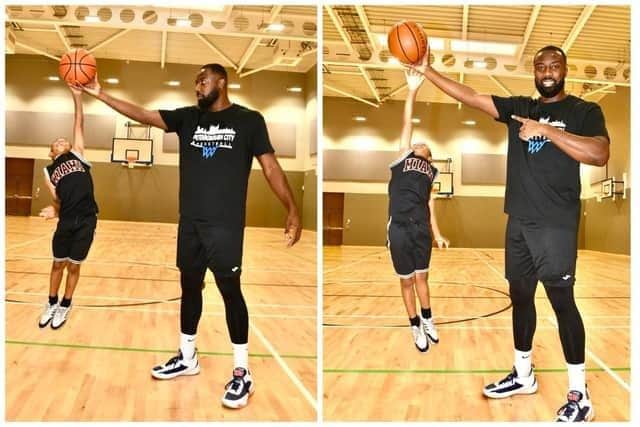 6' 10" coach Chris Tawiah played elite level basketball in seven different countries during his successful professional career.