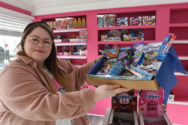 Laura Donnelly at her Sweet Taste of America sweet shop in Ramsey