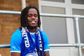 Peter Kioso after signing for Posh.