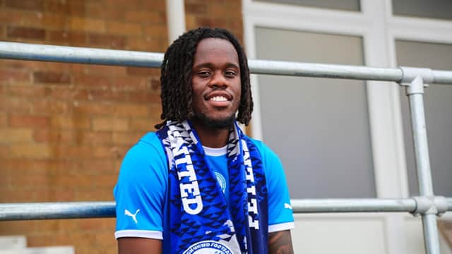 Peter Kioso after signing for Posh.
