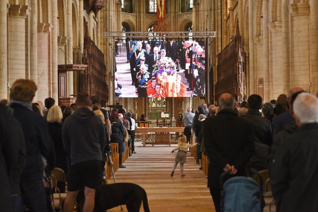 Residents of all ages packed into the Cathedral