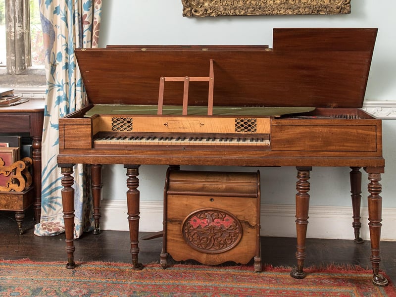 A mahogany square piano, by Goulding D'Almaine Potter & Co, London, early 19th century - with an estimate of £400 - £600
