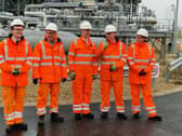 From left, North West Cambridgeshire MOP Sam Carling, National Gas regional director Nick Sides, Industry Minister Chris McDonald MP and Peterborough MP Andrew Pakes.