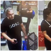 Police want to trace this man and woman in connection with the theft
