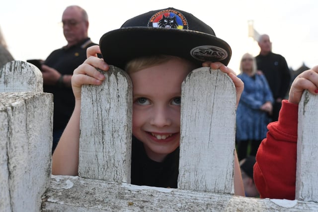 A young fan excited to be at the Showground.