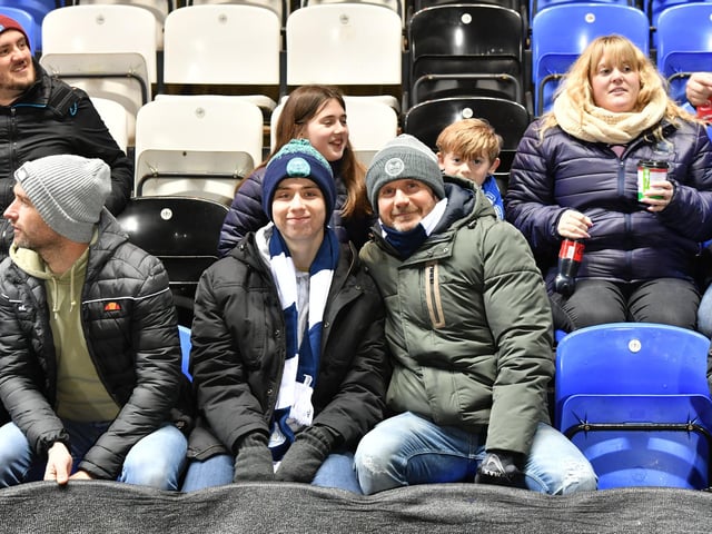 Peterborough United fans enjoy the big win over Northampton Town.