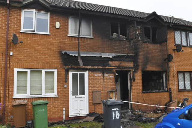 House fire at Wasdale Gardens, Gunthorpe Ridings.
