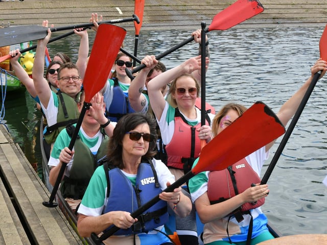 Crews take to Peterborough Rowing Lake at Thorpe Meadows.