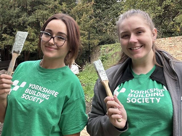 Colleagues from Yorkshire Building Society's Wisbech branch volunteered to help create the Therapeutic Garden.