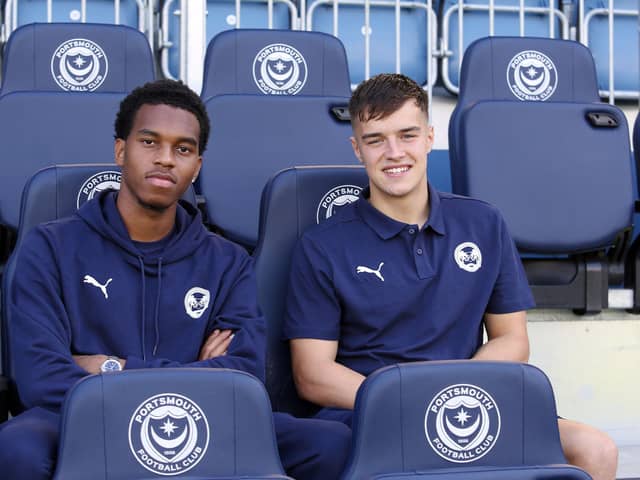 New Peterborough United signings Malik Mothersille (left) and Jacob Wakeling. Photo: Joe Dent.