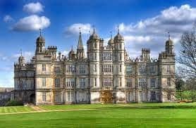 The event takes place at Burghley House