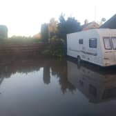 The water has left Hazel's garden flooded