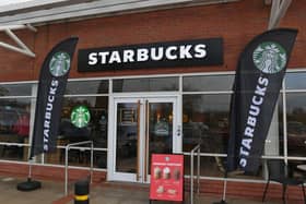 Starbucks coffee shop has opened inside Sainsbury’s supermarket.