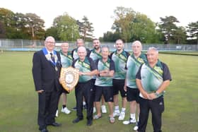 One of the winning Whittlesey Manor bowls teams.