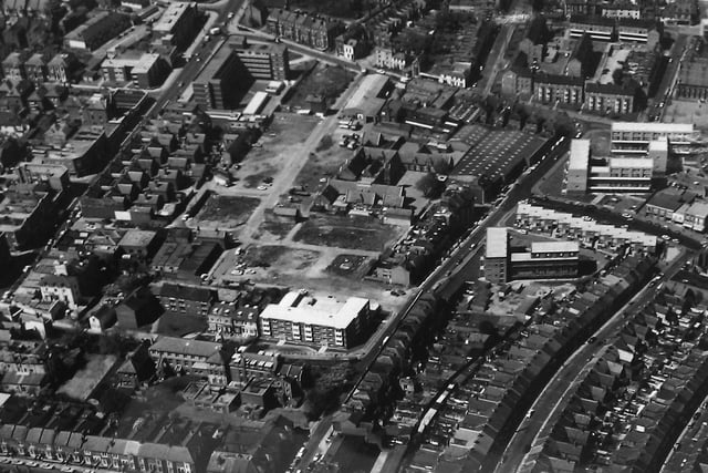 A aerial view of Somers Town/North Southsea showing the bottom end of Somers Road, Cottage Grove and Green Road where it meets Elm Grove. Cottage Grove School is in the centre of the photo.
Picture: Courtesy of Sharon Court