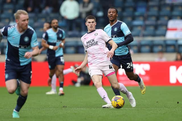Ronnie Edwards of Peterborough United in action against of Wycombe Wanderers. Photo Joe Dent/theposh.com