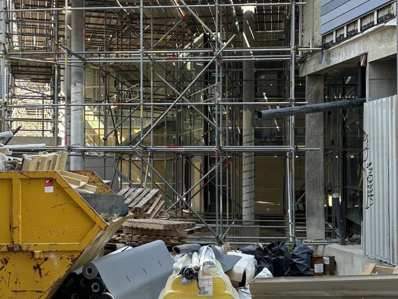 Building work is still underway on Peterborough's Hilton Garden Inn at Fletton Quays