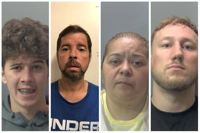 The faces of some of the crooks jailed in January