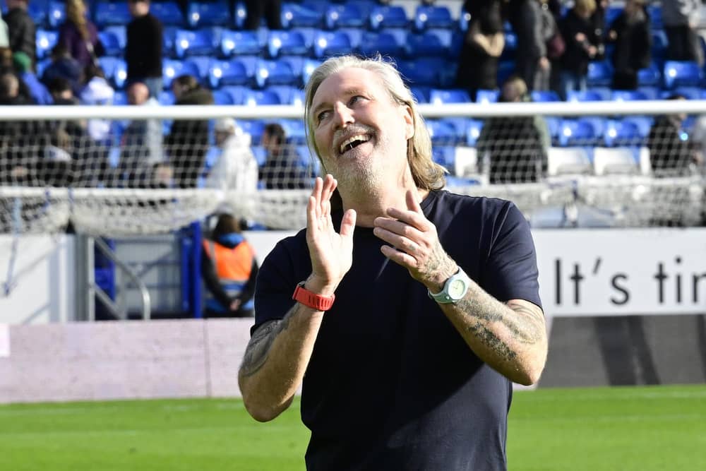Robbie Savage was given a round of applause ahead of kick-off. Photo: David Lowndes.