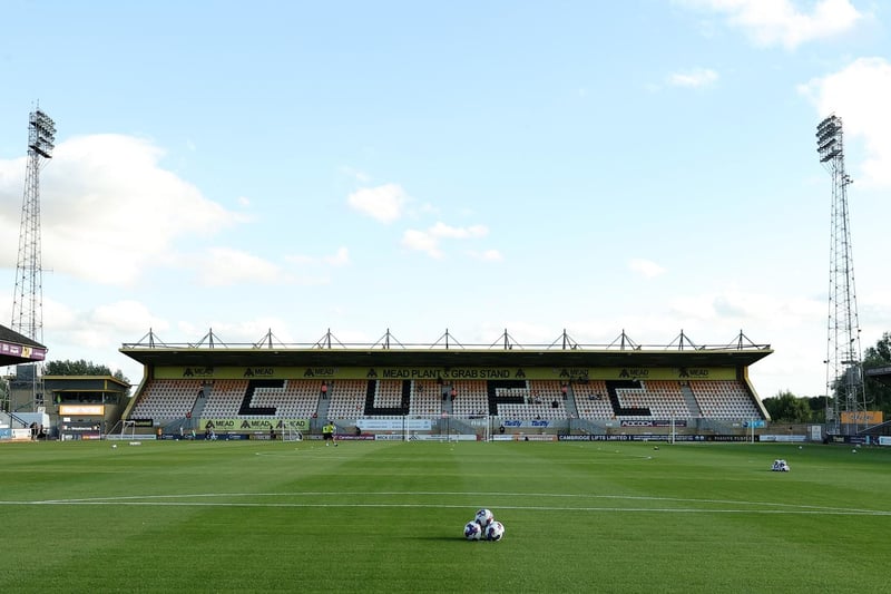 Abbey Stadium. Capacity:  8,127. Distance: 43.3 miles. Posh record: P16 W2 D6 L8 F18 A25. Posh haven't won a Football League fixture at this ground since a 3-2 win on New Year's Day in 1988. (Photo by David Rogers/Getty Images).