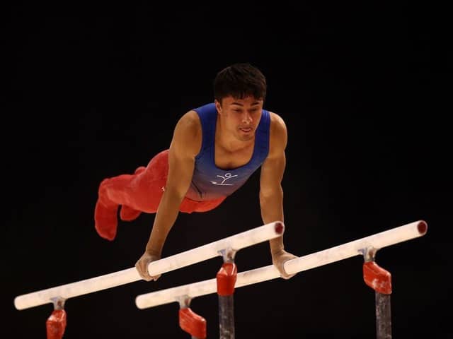 Jake Jarman in action at the 2022 British Championships. Photo: Naomi Baker Getty Images.