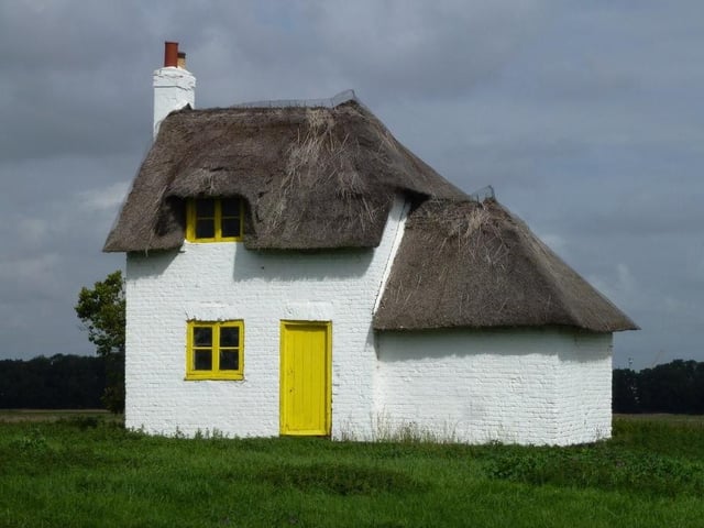 Built in 1750, the historic farm workers cottage is located just off the A47 at Thorney. The quaint thatched cottage, situated on Knarr Farm, was Grade II listed in 2019. The cottage is located on private land but still makes for an intriguing drive-by.