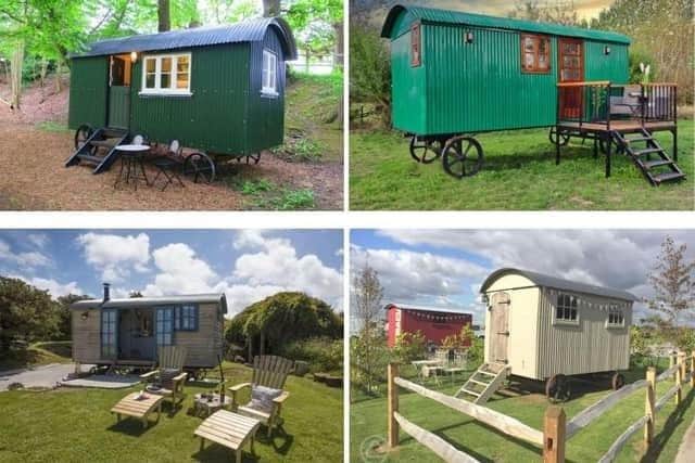 Examples of the type of huts that are being considered.