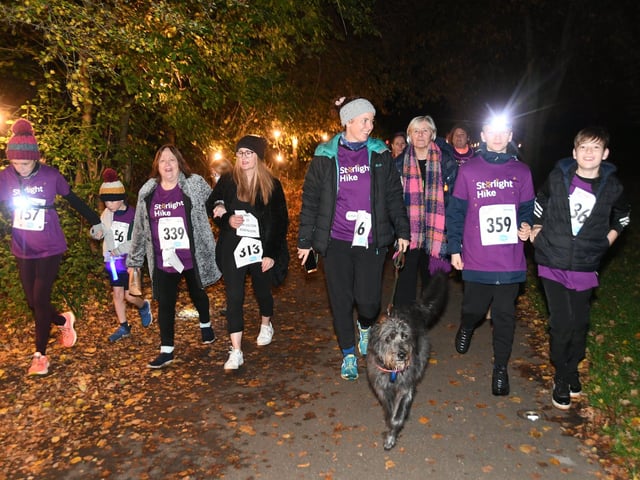 Walkers taking part in the hike in support of Sue Ryder.