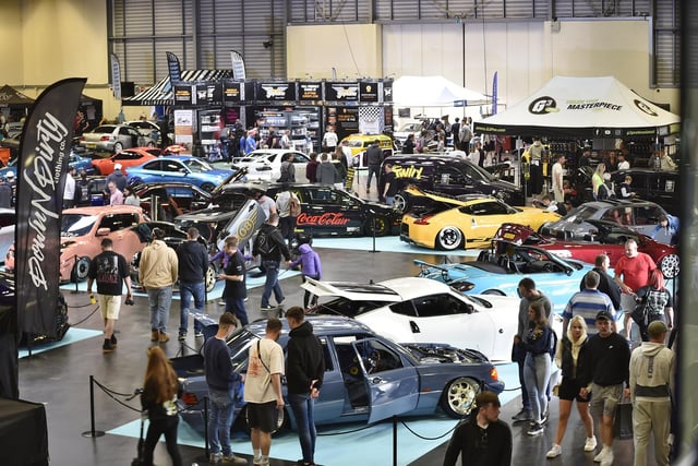 More cars on show in the indoor hangars.