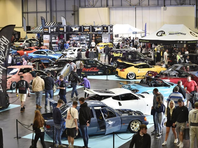 More cars on show in the indoor hangars.
