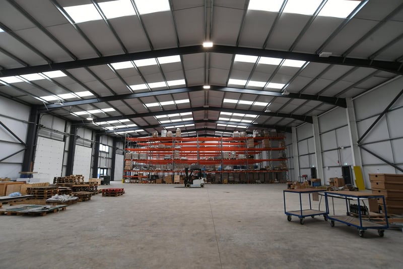 The warehouse at Photocentric's new premises in Titan Drive, Fengate, Peterborough.