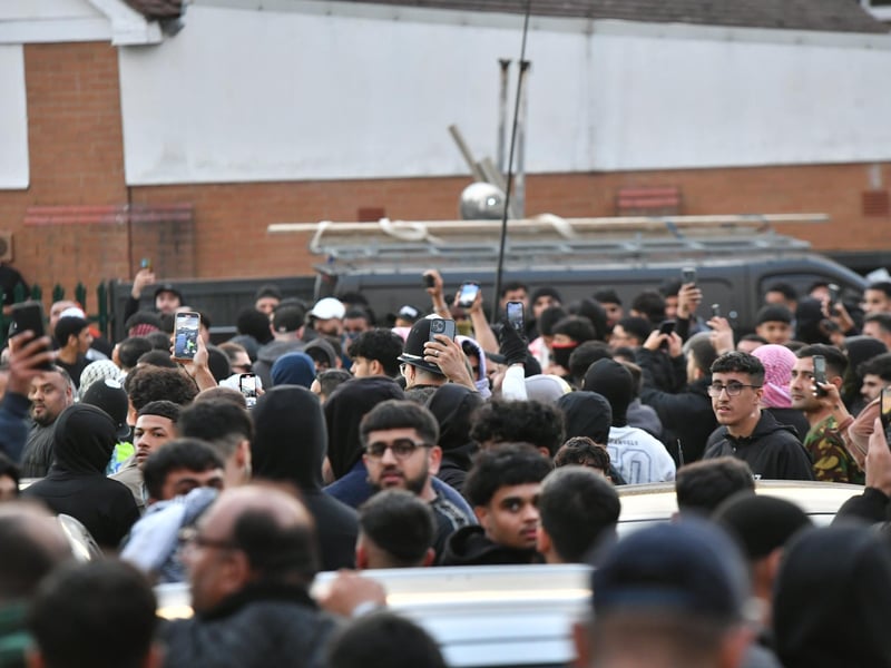 Large crowds were seen in the city.