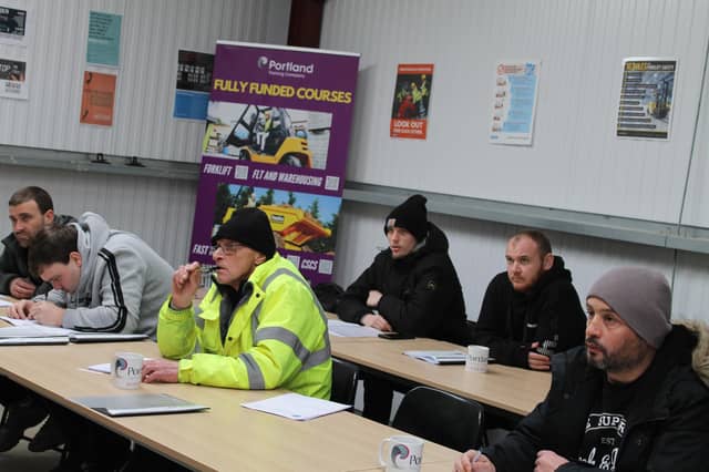 Learners with Portland Training at the new centre in Peterborough.