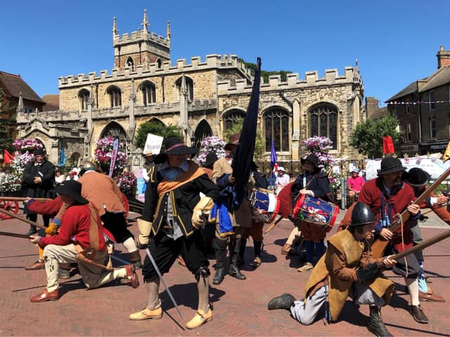 Look out for the re-enactors in Huntingdon as part of the celebrations