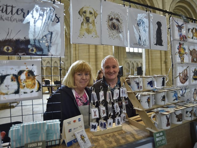 Brian and Fiona Williams with their Spatterworks goods.