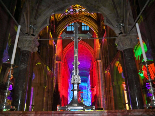 Luxmuralis 2023 at Peterborough Cathedral