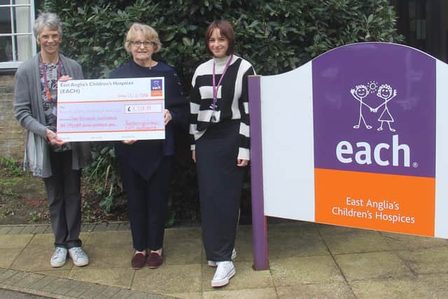 Anne Simmons (left) and Chrissie Rawlinson (centre) with EACH Community Fundraiser, Helena Davis.