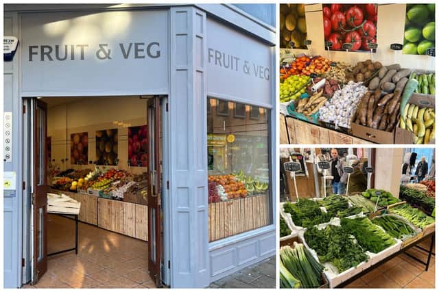 The new Fruit & Veg shops that has opened in Queensgate's Westgate Arcade, Peterborough.