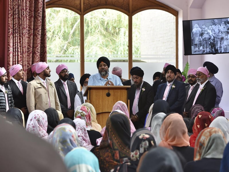 Family members paid their respects