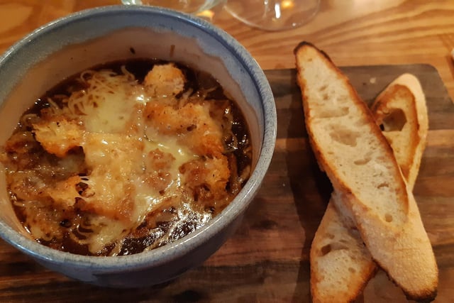 Brad Barnes dines at Côte at Church Street, Peterborough city centre - the French onion soup