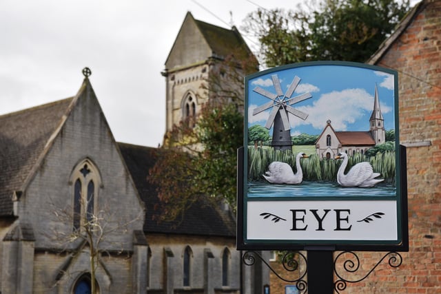 The new Eye village sign.