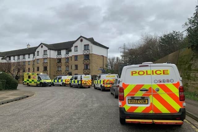 Emergency services were called to Rivergate following the tragic discovery