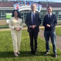 Shabina with Jonathan Jelley MBE JP and Andrew Pakes MP