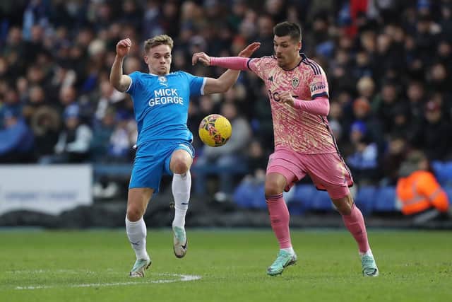Archie Collins (left) was a popular choice to be Posh Player-of-the-Year in the 2024-25 season. Photo Joe Dent/theposh.com