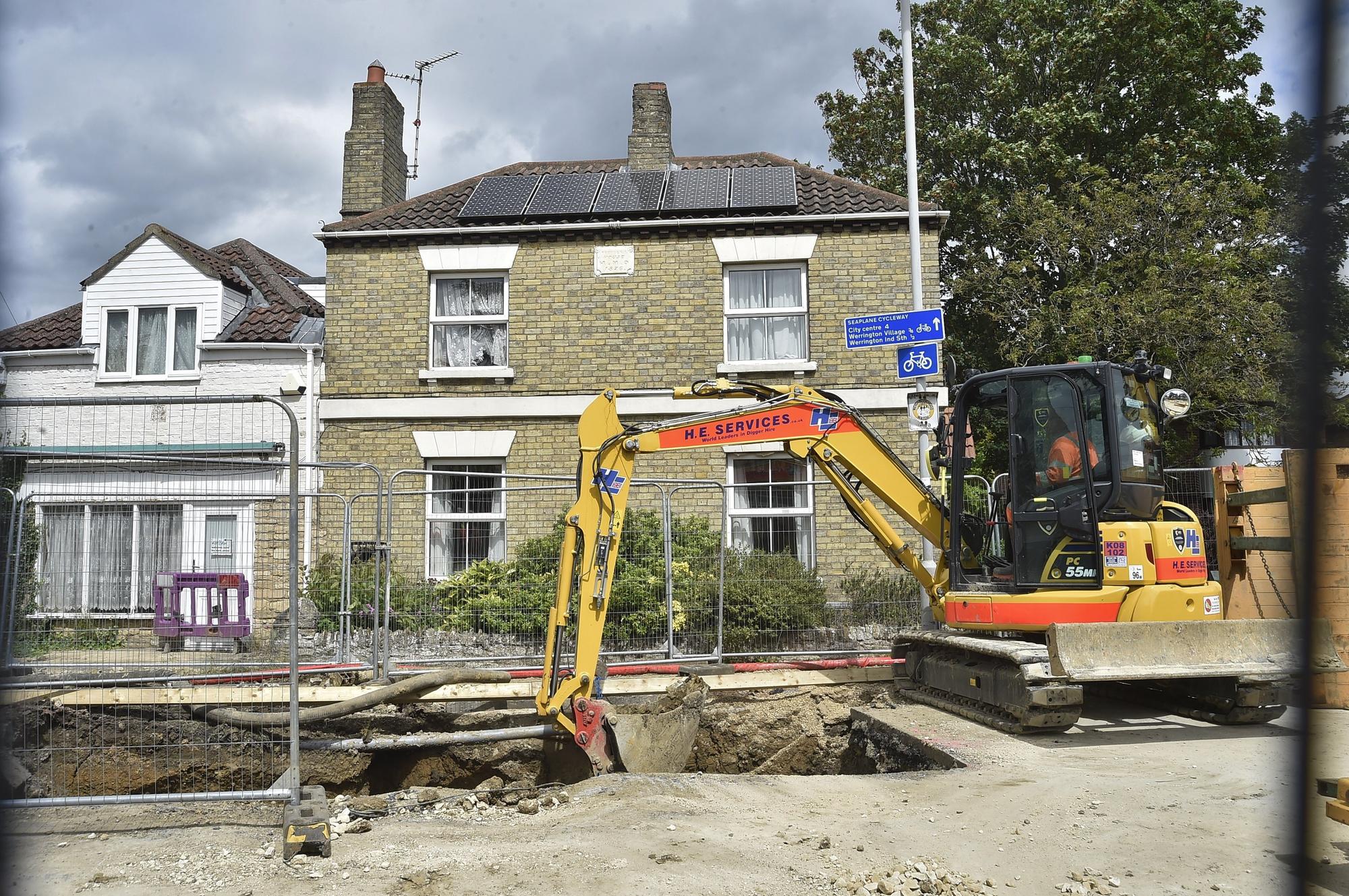 Burst water main in Peterborough street repaired but road remains closed