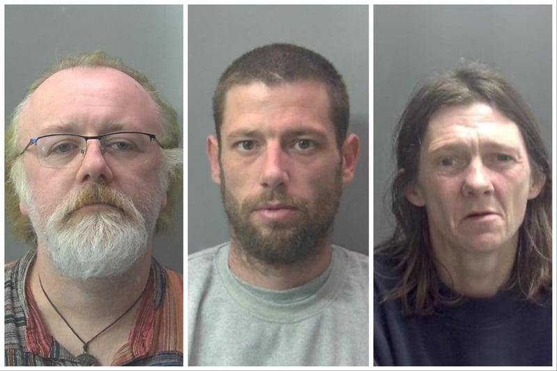 The faces of some of the crooks jailed in and around Peterborough this month