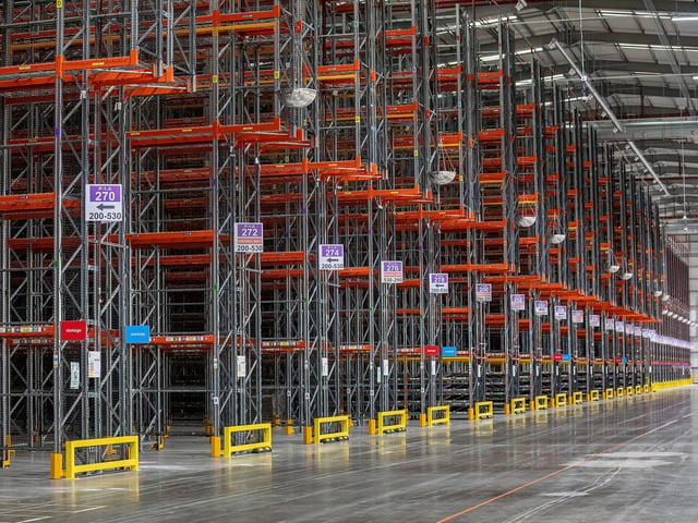 Inside the new distribution centre at Peterborough