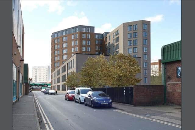 A view of the new development from Brook Street.