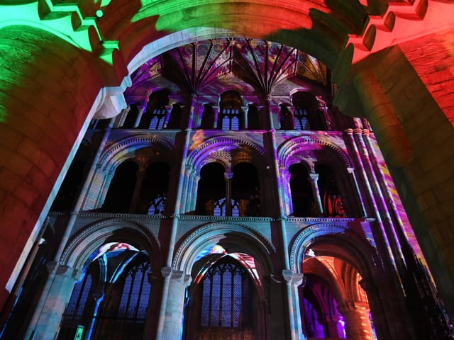 Luxmuralis 2023 at Peterborough Cathedral